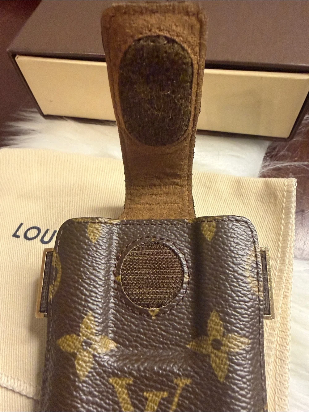 Louis Vuitton Brown Monogram Key Holder with Gold Hardware